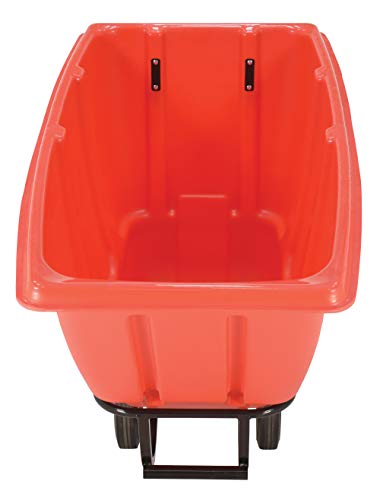 Carretilla inclinable de plástico Vestil roja 850 lb miniatura 3
