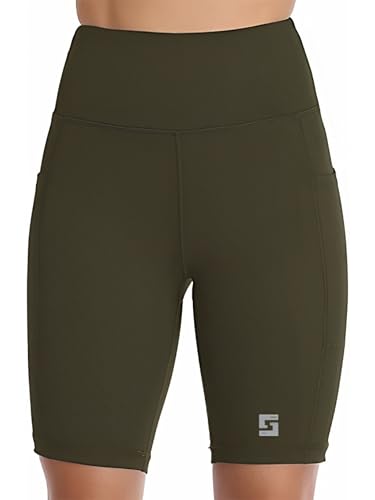 Image of Cycling Shorts for Women | High Waist Activewear Shorts | Knee Length Shorts | Workout Shorts for Women | Yoga Shorts