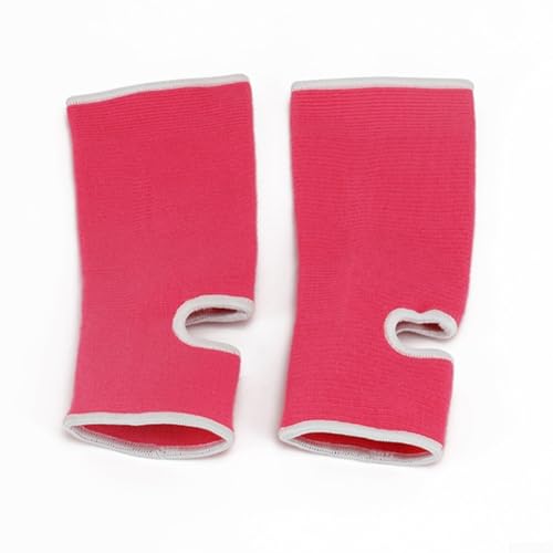 Honseadek Muay Thai - Tobilleras para hombres y mujeres, soporte de manga de pie para boxeo MMA con material elástico de poliéster y elastano, 6 colores disponibles, talla M/L (22-24 cm) (rosa