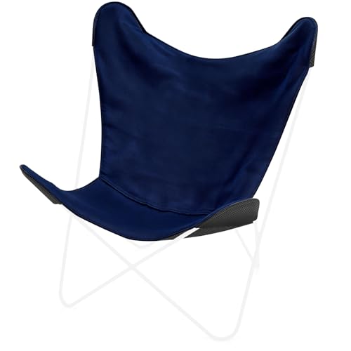 ADXTPB Butterfly Chair Replacement Cover Waterproof Relaxing Butterfly Chairs Covers for Indoor or Outdoor Olefin Cover ONLY (Navy Blue)