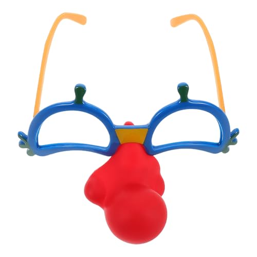 UKCOCO Lunettes Rigolotes de Clown avec Nez en Plastique Confortable pour Fêtes de Carnaval et Soirées Festives, Accessoire Polyvalent Adapté à Tous Âges