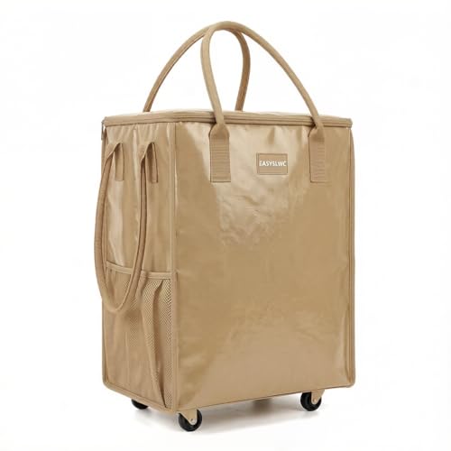 Image of EASYSLWC Reusable Grocery Bag, Bag with Wheels, Grocery Bag on Wheels