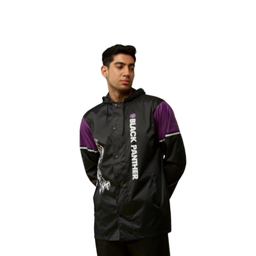 Image of ZEEL Water Fighter Rain Coat for Men with Adjustable Hood, Polyester Waterproof Full Sleeves, Top and Bottom Set Rainwear, Front Zip with Flap, Lightweight Raincoat