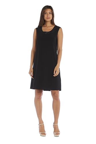 Image of R&M Richards Women's 2-Piece Jacket Dress Set | Knee Length Sheath W / 3 /4 Sleeve Jacket | Mother of the Bride Cocktail Party