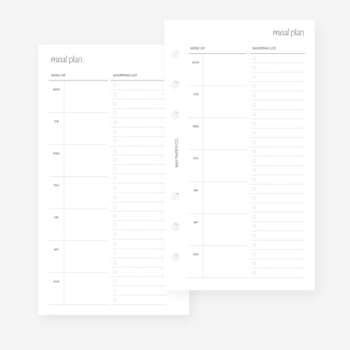 Recharge planificateur de repas Filofax Personal et agenda LV MM 6 anneaux