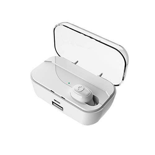 Gamogo Cuffie senza fili BT 5.0 Mini auricolare invisibile Cuffie per musica in-ear Scatola di ricarica Vivavoce con microfono