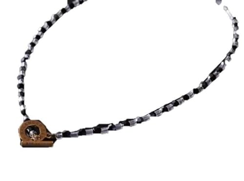 [846YAJIRO]〔スポーツネックレス〕8シリーズ ネックレス GOLD TITA22[DEEP BLACK](Lサイズ50センチ)