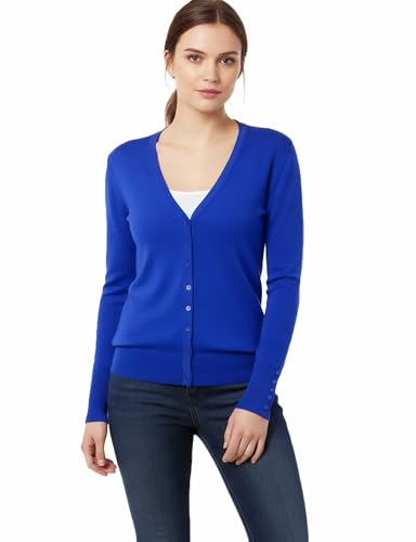 Image of Allsense Women's Long-Sleeve V-Neck Cardigan Sweater | Button Down, Lightweight Soft Knit