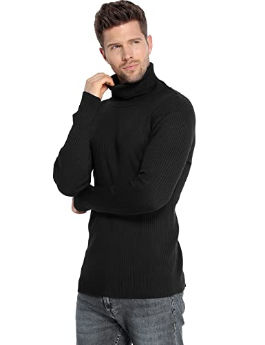 Amussiar Men's Turtleneck Sweater Slim Fit Cotton Knitted Pullover Sweater Casual Lightweight Long Sleeve Top4