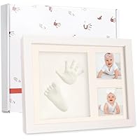 Baby Handabdruck und Fußabdruck Set, Gipsabdruck Baby Abdruck set für Neugeborene Mädchen und Jungen, Geschenk für Neue Eltern, Baby Erstausstattung Neugeborene