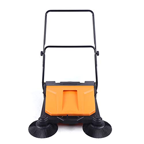 ZUANYAN Manual, 26-Inch Hand Push Sweeper, Foldable Back Walk Sweeper, Clean Garden Warehouse Road School Hotel