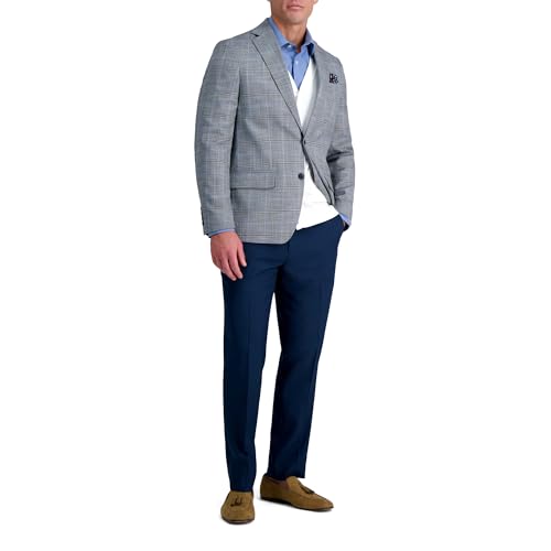 Haggar Men's Slim Fit Plaid Windowpane Sport Coat Blazer3