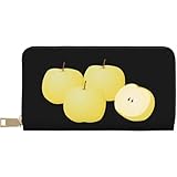 [YINGD] 長財布 秋の味覚の梨 ロングウォレット メンズ レディース 小銭入れ お札入れ 大容量 PUレザー おしゃれ かわいい Wallet レザーウォレット 携帯に便利 多機能 男女兼用 プレゼント