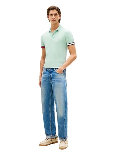 Image of Tommy Hilfiger Mens Short Sleeve Casual Polo Shirts in Regular Fit with Liquid Cotton