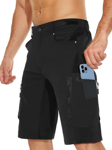 Cycorld Herren MTB-Hosen Kurze Wanderhose mit 6 Taschen