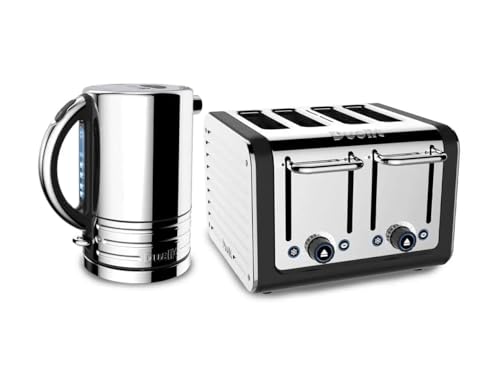 Dualit Architect Kettle and 4-Slot Toaster Set Perfect Toast Technology Matt Black
