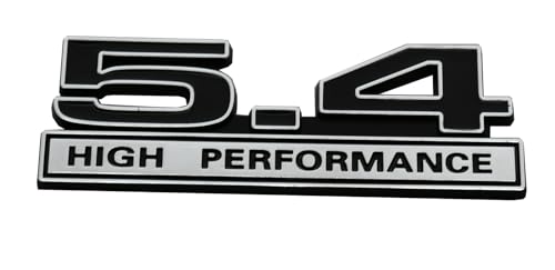 Image of 2pcs 5.4L Liter High Performance Badge V6 Engine Emblems Badge 3D Decals Stickers Cars Trucks (Chrome Black)