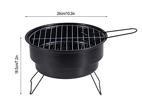 Portable BBQ Grill Rond Barbecue Rack en Acier Inoxydable Mini BBQ Charcoal Grill Camping Barbecue Outils