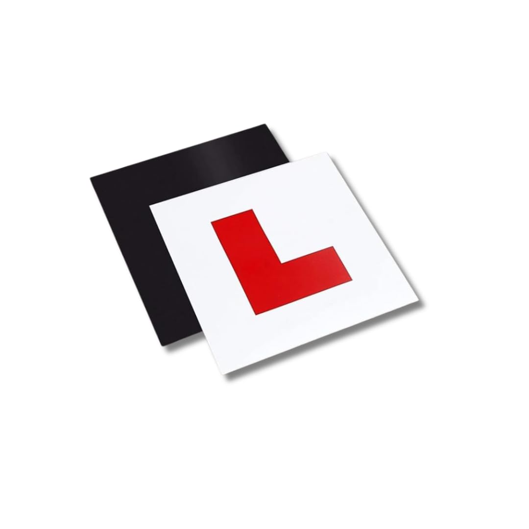 Anikees Fully Magnetic L Plates for Learner Drivers – 2 Pack Extra Strong, Durable, No Melt, No Scratch Red L Plates for Cars | Secure, Easy to Remove, Won’t Blow Off