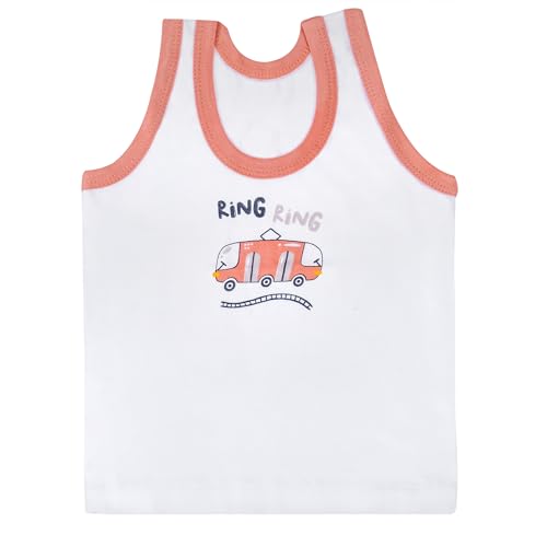 Image of REVOLTEK Printed Vest baniyan Cotton Inner wear for Baby wear Sleeveless Undershirts for Kids Sando ganji Tank-Tops Toddler Girls /Boys Colors Pack of 6