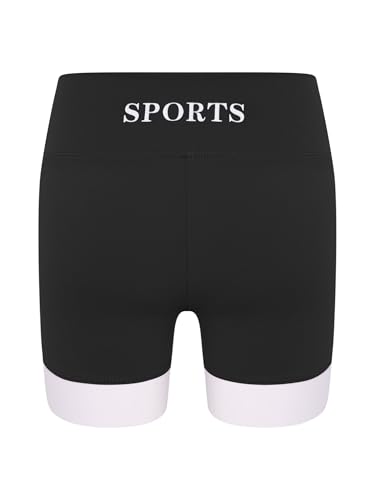 FEESHOW Kids Girls Cycling Shorts Stretchy High Waist Workout Yoga Shorts Gym Fitness Sport Short Leggings4