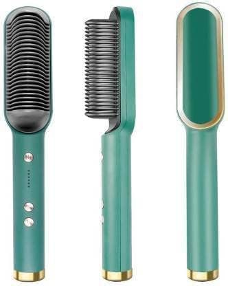 N8STORE Sports Hair Straightener Comb Brush For Men & Women & Girls, Hair Straightening and Smoothing Comb, Electric Straightener with 5 Temperature Control, Electric Hair Brush, Multicolor