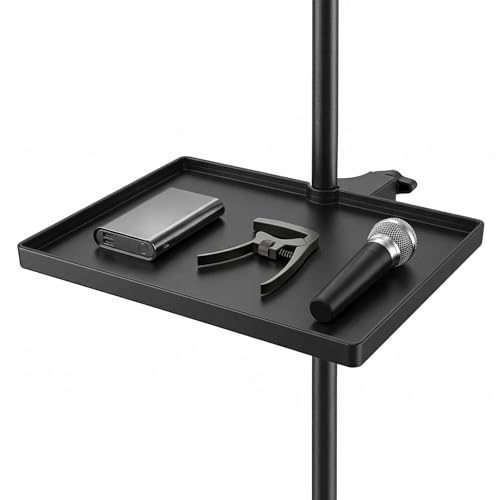 Aokoe Microphone Stand Tray with Crab Clamp Suitable for Music Stand, Mic Stand, Attention Table