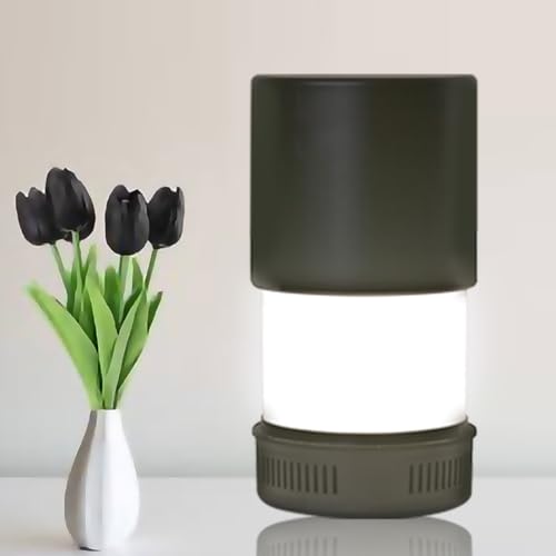 KosherLamp® Brand Shabbos Lamp with Adjustable Shade – Compact LED Bedside Lamp for Dorms & Bedrooms | Modern Jewish Home & Dorm Decor | Shabbat-Friendly Lighting for Calm Ambience - Black