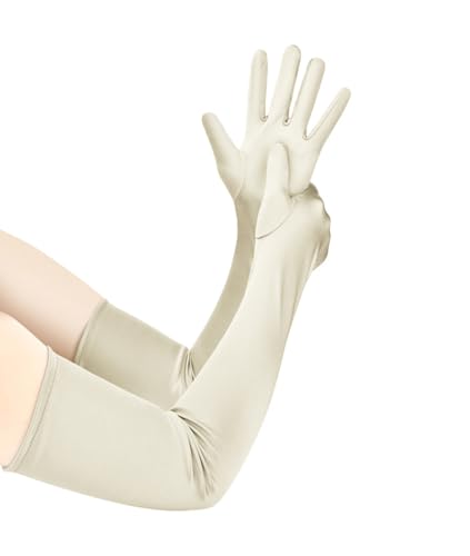 Women Long Opera Gloves, Satin Stretchy Elbow Length Gloves 20 inch