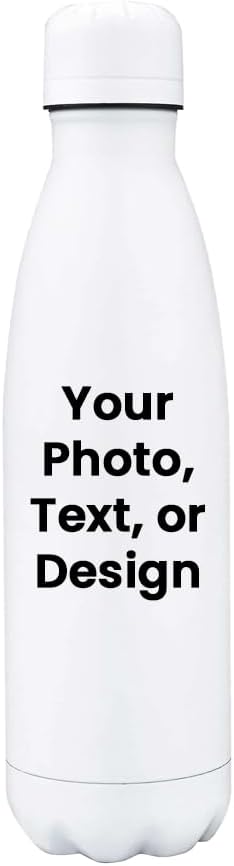 Personalised Aluminum water bottle 17oz – Personalized Drinkware with Your Photo, Text, or Design – Custom Printed Insulated Water Bottle for Sports and travel (Personalized Aluminium Water Bottle)