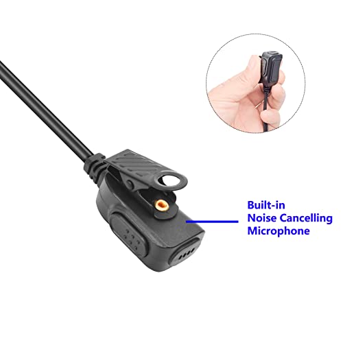 UAYESOK Two Way Radio Earpiece 2 Pin Covert Acoustic Tube Walkie Talkie Headset for Baofeng UV5R 888S UV-82HP BF-F8HP Kenwood Puxing Wouxun Bodyguard Security Radio with Noise Cancelling PTT Mic - Image 4