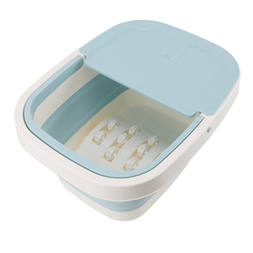 Baño de pies plegable con masaje azul miniatura 6