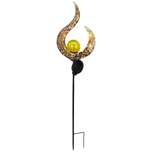 Lampe solaire extérieur lune en fer cadeau idéal pour amoureux jardin