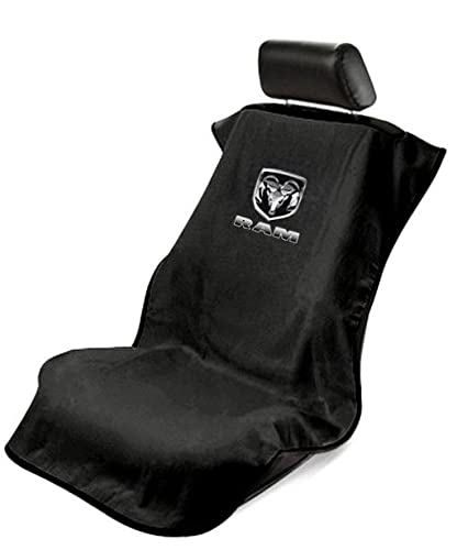 Seat Armour Part Compatible with Dodge Ram Trucks - Black Towel/Seat Cover 100% Cotton