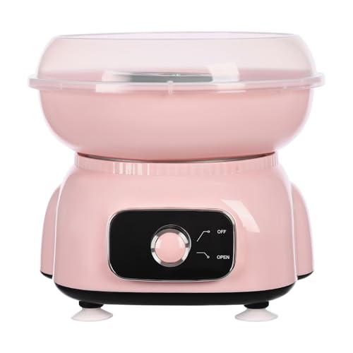 Máquina de algodón de azúcar para niños con bonito diseño de astronauta, 500 W eléctrica, silenciosa y fácil de limpiar, para cumpleaños, fiestas y tiempo familiar, rosa, 220-240 V
