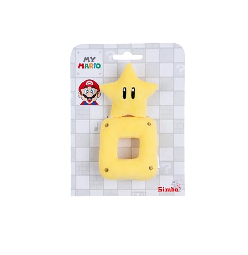 Image of Simba My Mario Baby Plush Rattle – 6-Inch Star Sensory Grab Toy for Infants