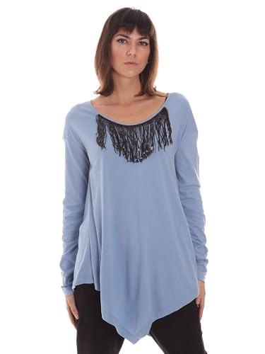 T-Shirt Donna Blu Jijil Jsi20ts229 en maille de coton haut de gamme