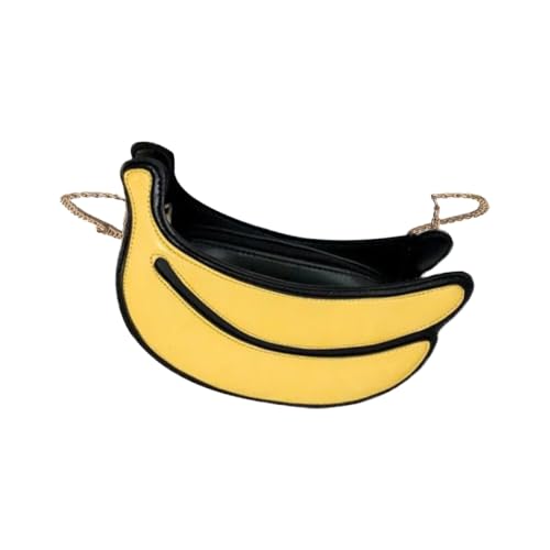 Baluue Bolso Bandolera Mujer con Diseño de Fruta Banana Divertido Material Pu Resistente y Fácil de Limpiar Bolso Casual para Hombro y Uso Diario para Compras y Salidas