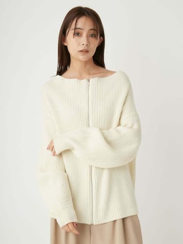 Amazon | [フレイ アイディー] 2wayオフショルスキッパージップニット