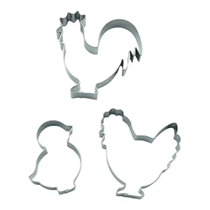 BekkiB 3er Set Hühnerhof Ausstechformen