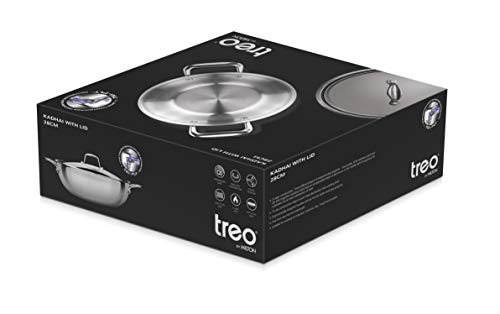 Image of Treo by Milton Triply Stainless Steel Kadhai with Lid, 28 cm / 4600 ml