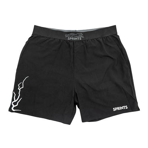 Sprints Mens 2-in-1 Running Shorts, 5 inch Quick Dry Athletic Shorts w/Pockets, Breathable, 4-Way Stretch for Gym & Workout