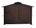 APEX GARDEN Universal Privacy Curtain Set for 10' x 12' Gazebo (Brown)