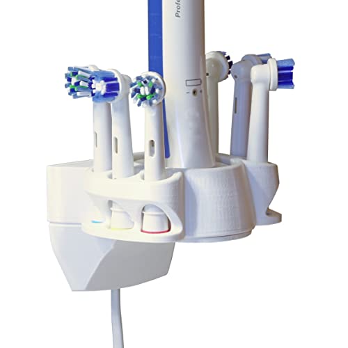Soporte de pared para Cepillos, Portacepillos de dientes compatible con Oral-B para 6 cepillos,...