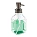 InterDesign Cora Glass Foaming Soap Dispenser Pump, for Kitchen or Bathroom Countertop- Clear/Bronze