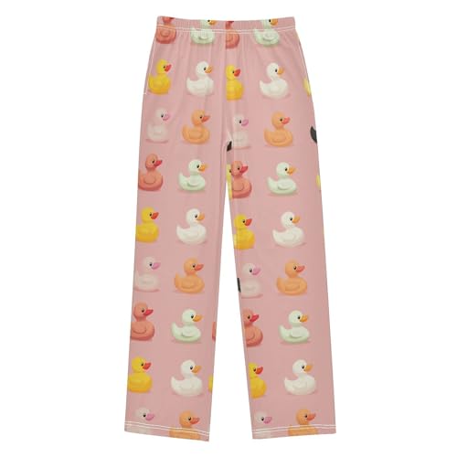 Pajama Bottoms, Ducks Toys Pattern Sleeping Pant Lounge Wear Pajamas Long Pants Sleepwear Pjs