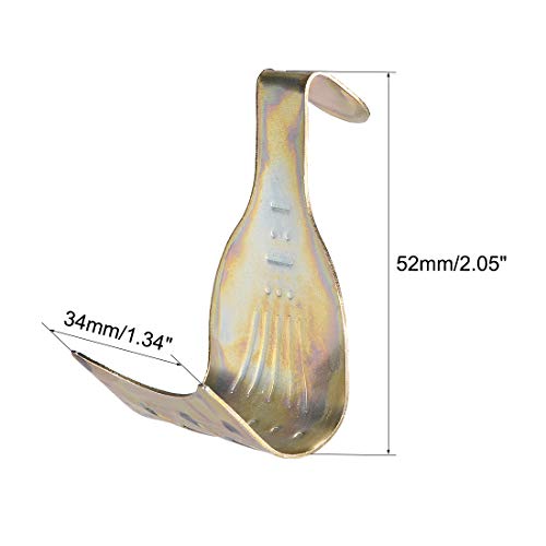 Image of uxcell Solid Picture Hooks Hangers Rail Hanging Hook Color Zinc-Plated 52mmx34mm Bronze 30pcs