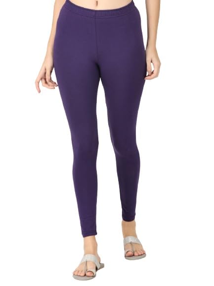 Image of Robinbosky Premium Stretchable Cotton Ankle Legging for Women | Suitable for Formal wear & Casual wear | High-End Elastic Makes The Leggings Squat Proof and Durable for Travel, Yoga, & Workout.