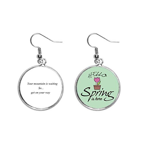 Pendientes de primavera colgante de montaña: un regalo ideal en joyería decorativa