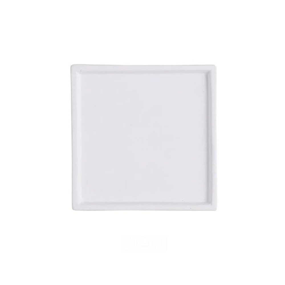 Kx9Lb8d plant saucer Square Planter Pallet Drip Tray, Plant Pot Saucer Ceramic for Indoor Outdoor Multi Colour flower pot saucer(White)
